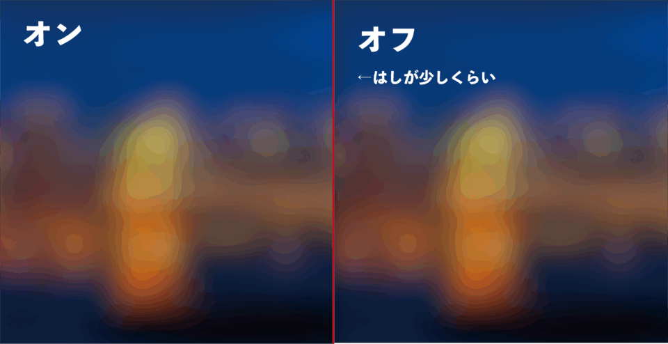 エッジピクセルオンオフ